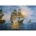 Battle of the Sea hand-painted replica of an unknown painter's original