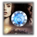 City of Bones - Chronicles of the Underworld - Blue Rune of the Angel Raziel - Brooch "Heavenly Power" - Vintage Rune Angelic Po