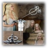 Targaryen Drachenbrosche - gro? - hartversilbert & schattiert - Daenerys's Dragon (Wolf) Brooch - G.o.T, Fashion