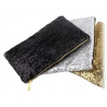 Abend,- Party und Theatertasche mit Pailetten Schwarz/Gold