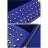 female bag rivet package stitching flannel bag shoulder bag fashion handbag