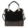 female bag rivet package stitching flannel bag shoulder bag fashion handbag